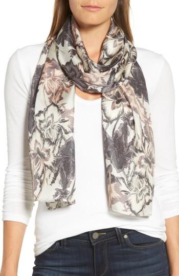 Women's Echo Stems For Days Silk Scarf, Size - Metallic