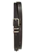Men's Eleventy Studded Leather Belt Eu - Black