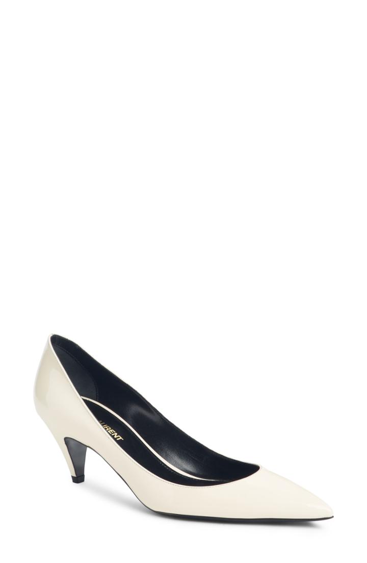 Women's Saint Laurent Pump Us / 39eu - Ivory