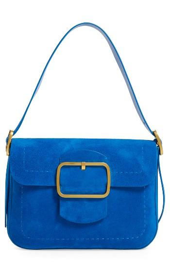 Tory Burch Sawyer Suede Shoulder Bag - Blue