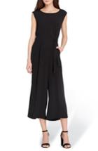 Women's Tahari Pebble Crepe Jumpsuit - Black