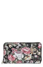Women's Alexander Mcqueen Skull Calfskin Leather Zip-around Wallet -