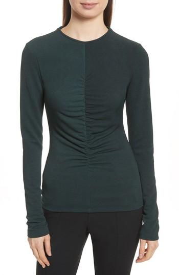 Women's Tibi Ruched Crepe Knit Tee