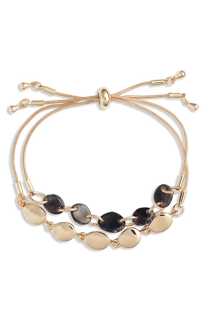 Women's Halogen Hacked Classic Resin Layered Slider Bracelet