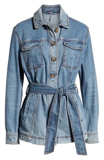Women's Free People Heritage Belted Denim Jacket