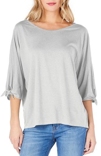 Women's Michael Stars Tie Sleeve Tee, Size - Grey