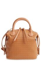 Emperia Patrice Woven Faux Leather Mini Satchel - Brown