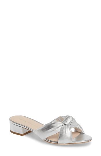 Women's Loeffler Randall Elsie Knotted Slide Sandal .5 M - Metallic