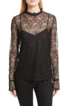 Women's Theory Lace Top With Tank - Black