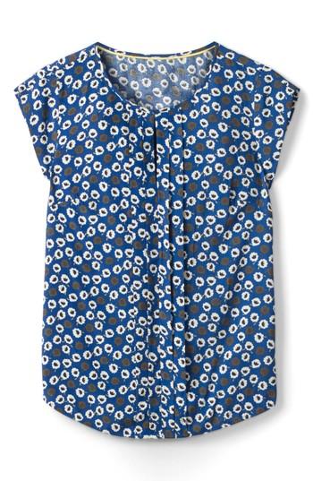 Women's Boden Pleat Front Floral Top