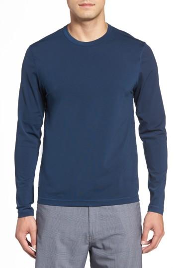 Men's Tom & Teddy Long Sleeve Stretch Rashguard, Size - Blue