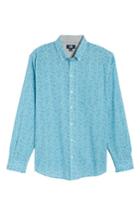 Men's Cutter & Buck Jameson Seersucker Print Sport Shirt, Size - Green