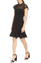 Women's Bobeau Lace Yoke Ruffled A-line Dress