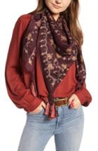 Women's Treasure & Bond Silk Square Scarf, Size - Burgundy