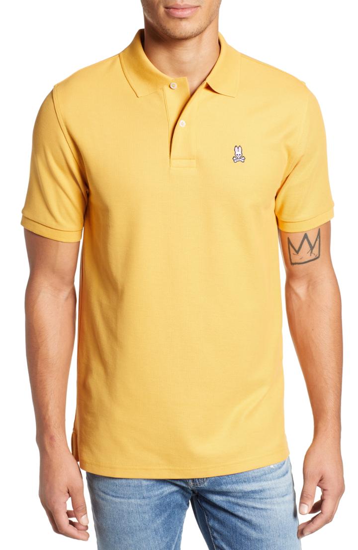 Men's Psycho Bunny Classic Pique Polo (xxl) - Yellow
