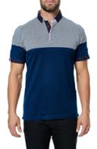 Men's Maceoo Woven Trim Polo (s) - Blue