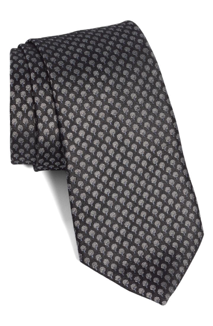 Men's John Varvatos Star Usa Geo Silk Tie, Size - Black