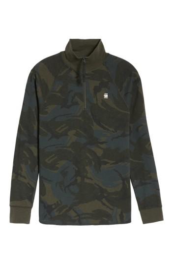 Men's G-star Raw Jirgi Quarter Zip Jacket - Green
