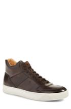 Men's Santoni 'ash' High Top Sneaker .5 D - Brown