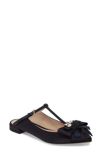Women's Stuart Weitzman Duckie Embellished T-strap Mule M - Blue