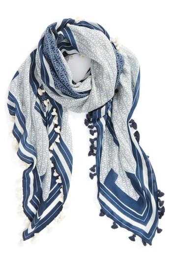 Women's Tory Burch Logo Wool Scarf