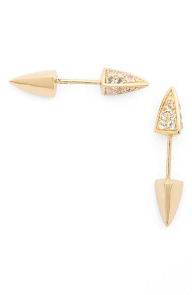 Women's Elizabeth And James 'vogel' White Topaz Front/back Earrings