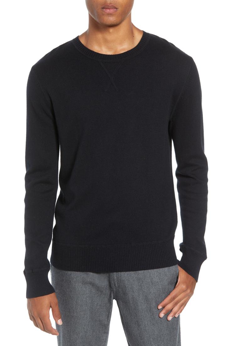 Men's Life/after/denim Tournament Slim Fit Crewneck Sweater - Black