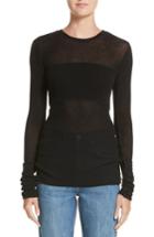 Women's Proenza Schouler Pswl Illusion Jersey Gauze Top - Black