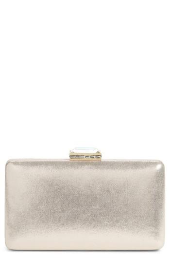 Nordstrom Metallic Box Clutch - Metallic