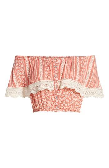 Women's Lost + Wander Sun's Out Off The Shoulder Crop Top