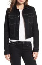 Women's 7 For All Mankind Crop Denim Jacket - Black