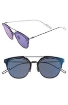 Men's Dior Homme 'composit 1.0s' 62mm Metal Shield Sunglasses - Shiny Blue Ruthenium/ Blue