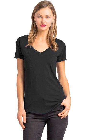 Women's Lamade V-neck Pocket Tee - Black