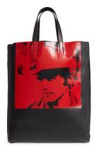 Calvin Klein 205w39nyc X Andy Warhol Foundation Dennis Hopper Calfskin Leather Bucket Bag - Black