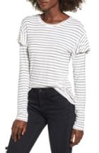 Women's Bp. Ruffle Shoulder Tee - White