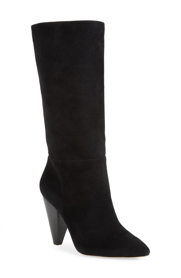 Women's Something Navy Parker Suede Boot .5 M - Black