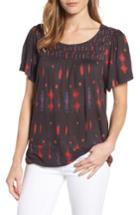 Women's Lucky Brand Beaded Print Tee