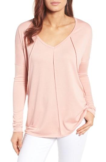 Women's Caslon V-neck Sweatshirt, Size - Pink