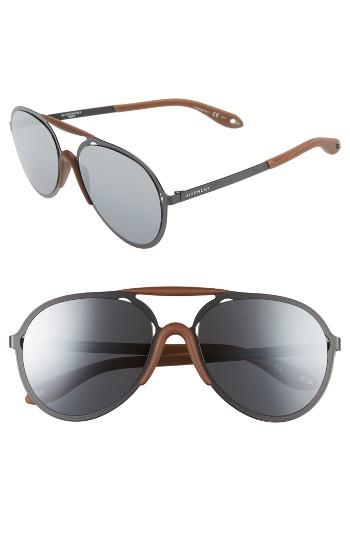Women's Givenchy 57mm Sunglasses - Black/ Grey Mirror