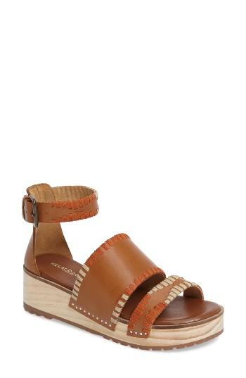 Women's Kelsi Dagger Brooklyn Degraw Embroidered Platform Sandal .5 M - Brown