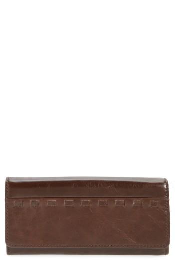 Women's Hobo Rider Leather Wallet - Brown