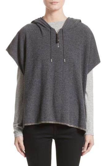 Women's Fabiana Filippi Cashmere Hooded Poncho