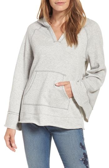 Women's Caslon Bell Sleeve Hoodie - Grey
