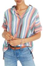 Women's Madewell Courier Button Back Shirt - Blue