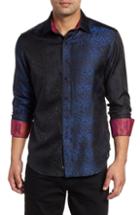 Men's Robert Graham Seibelesk Limited Edition Classic Fit Silk Sport Shirt, Size - Blue