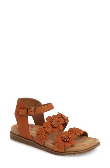 Women's Comfortiva Alyssa Flower Applique Sandal .5 M - Orange