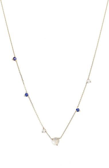 Women's Wwake Sapphire, Diamond & Moonstone Necklace (nordstrom Exclusive)