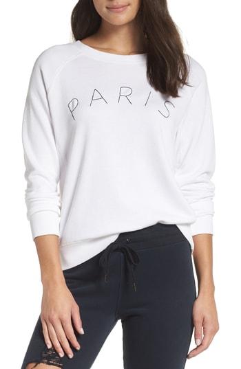 Women's David Lerner Paris Raglan Sleeve Sweatshirt - White