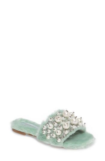 Women's Jeffrey Campbell Facil Embellished Slide Sandal M - Green