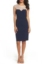 Women's Alex Evenings Embellished Sheath Dress - Blue